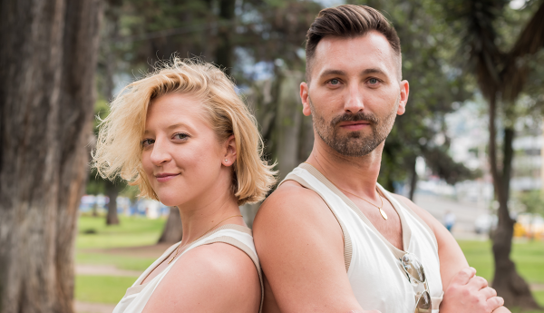 Lara Gessler i Piotr Sałata